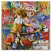 Mr. Brainwash, "Work Well Together" Original Mixed Media (36" x 36"), Hand Signed with Certificate of Authenticity.