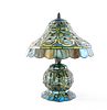 Contemporary Leaded Glass Table Lamp
