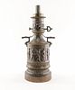 Antique French Bronze Oil Lamp