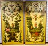 Set of Two Hand Painted Wall Panels