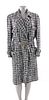 Chanel Boutique Checked Sequin Belted Jacket