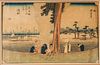 Utagawa Hiroshige, "Hamamatsu: Winter Scene"