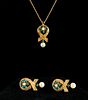 Matching 14K Necklace & Earrings Set