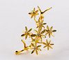 Unoaerre 18K Gold Floral Bough Pin