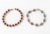 Two 14K Bracelets - Opals & Garnets