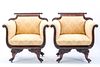 Pair of Upholstered Empire Style Chairs