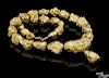 18K yellow gold necklace with stone-form gold beads, 24'' l., 122.6 dwt.