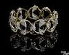 Tiffany & Co. Schlumberger 18K yellow gold and diamond leaf bracelet, set with 135 round diamonds