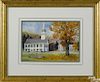 Keith Hoffman (American 20th c.), watercolor of a country church, signed lower left, 9'' x 13''.