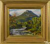 Ronal Parlin (Maine 20th c.), oil on board, titled Doubletop, depicting Doubtletop Mountain
