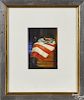 Janet Laird-Lagasse (Maine 20th c.), watercolor, titled War and Peace, signed lower right