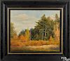 Jacobus Baas (American/Dutch, b. 1945), oil on linen, titled Goose River Pines, signed