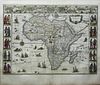 Attractive old color example of Blaeu’s map of Africa