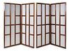 A Pair of Modern Walnut Two Panel Screens Each panel height 78 x width 36 inches