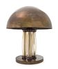A Modernist Brass and Venetian Glass Table Lamp Height 16 1/2 inches