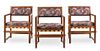 Edward Wormley (American, 1907-1995), DUNBAR, a set of three armchairs with cushioned seat and back