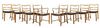 * Edward Wormley (American, 1907-1995), DUNBAR, a set of eight dining chairs comprising two armchairs and six side chairs