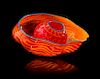 Dale Chihuly (American, b. 1941), , Red Seaform, in two parts