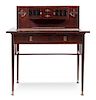* An Inlaid Mahogany Secessionist Desk, EARLY 20TH CENTURY, with two drawers