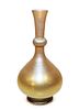 Steuben,  an Aurene gold iridescent glass bud vase