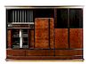 An Art Deco Ebonized Burlwood Console Height 74 1/2 x width 101 1/2 inches