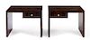 Heal and Son Ltd. London, FIRST HALF 20TH CENTURY, a pair of English Art Deco rosewood side tables