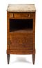 An Art Deco Marquetry Decorated Side Table Height 33 1/2 x width 16 3/4 x depth 15 inches