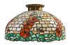 An American Leaded Glass Hanging Fixture Diameter of shade 24 inches