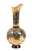 A Burlwood and Stone Inlaid Ewer, FIRST HALF 20TH CENTURY, having a tapering neck over a spherical body, inlaid throughout wi