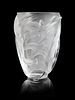 * Marie-Claude Lalique (French, 1935-2003), , a Martinets vase, depicting a continuous band of swifts in flight