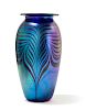 * A Studio Glass Vase, Robert Eickholt, 1994, of ovoid form with pulled feather decoration