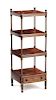 A Regency Style Mahogany Etagere Height 4 1/4 x width 1 1/2 x depth 1 1/2 inches.