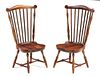 A Pair of Windsor Chairs Height 3 3/4 inches.