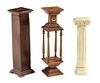 Three Pedestals Height of tallest 3 1/2 inches.