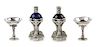 A Group of Four Silver Table Articles, Harry Smith, Perrysville, IN, comprising a pair of tazze and a pair of candlesticks of