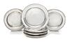 A Group of Five American Silver Dinner Plates, Obadiah Fisher, New York, NY, each having a reeded lid, together with a simila