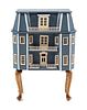 A Miniature Doll's House Height 4 1/2 x width 3 1/8 x depth 1 1/2 inches.