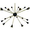 56 inch Diameter Sputnik Style Brass Chandelier