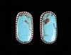 Navajo Blue Gem Turquoise Sterling Earrings