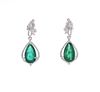 Rare 5.30 ct. Natural Emerald & Diamond Earrings