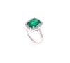 Amazing 4.27 ct. Emerald & Diamond Platinum Ring