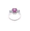 Opulent Pink Sapphire Diamond & Platinum Ring