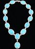 Pristine Turquoise Diamond & 14k Gold Necklace