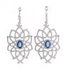 Elegant Sapphire Diamond & 14k White Gold Earrings