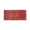 TAPETE IRÁN, SIGLO XX Estilo BOKHARA Anudado a mano en fibras de lana y algodón Decoraciones geométricas en tonos rojo.