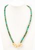 Turquoise Beads and Shell Necklace