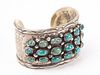 Navajo Silver with Turquoise Cuff Bracelet