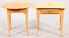 PINE OCCASIONAL TABLES 2 PIECES