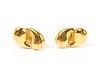 Tiffany Gold Pierced Paretti Earrings