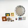 7pc Diana and Charles Memorabilia with Silver Plated Dish
